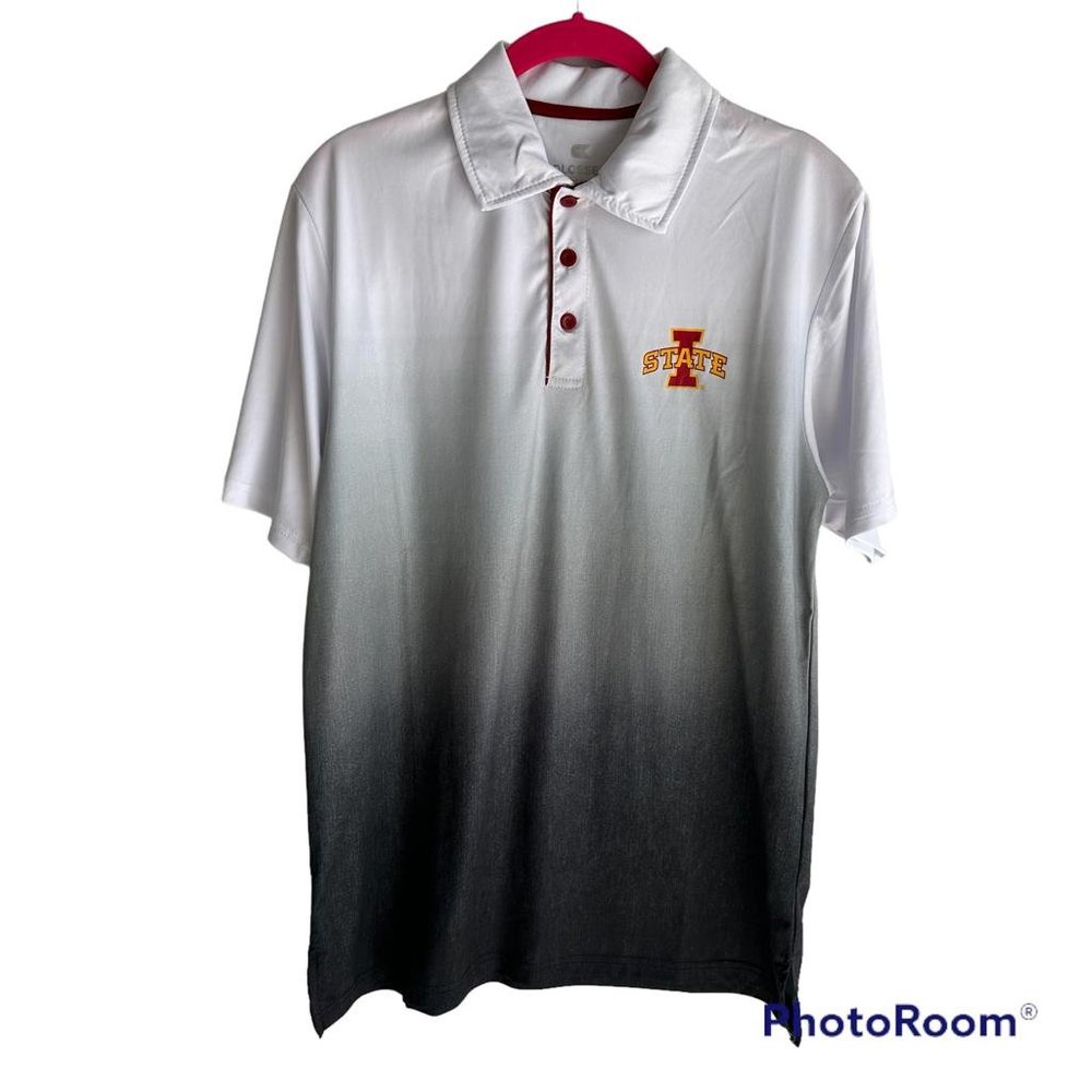 PGA Tour‎ White and Navy Air Luxe Mens Golf Athletic Polo, L